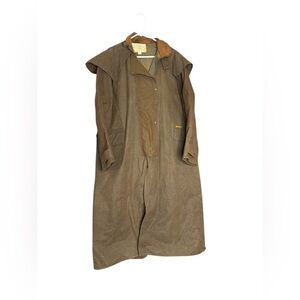 DRIZA-BONE Australia Overlander Riding Coat Full Length Waxed Oilskin VTG Size 6